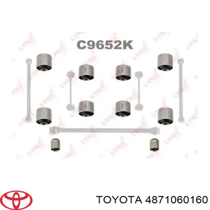 4871060160 Toyota Braço oscilante (tração) longitudinal superior esquerdo/direito de suspensão traseira