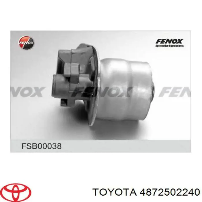 4872502240 Toyota Bloco silencioso de viga traseira (de plataforma veicular)