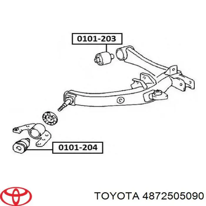 Bloco silencioso do braço oscilante inferior traseiro Toyota 4872505090 preço, a partir de 13,12 USD