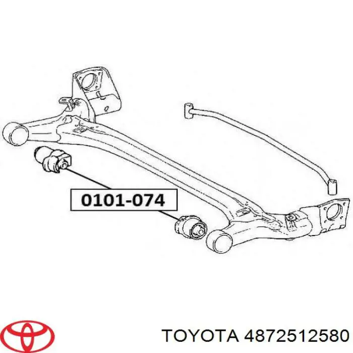 Bloco silencioso de viga traseira (de plataforma veicular) Toyota 4872512580 preço, a partir de 18,01 EUR