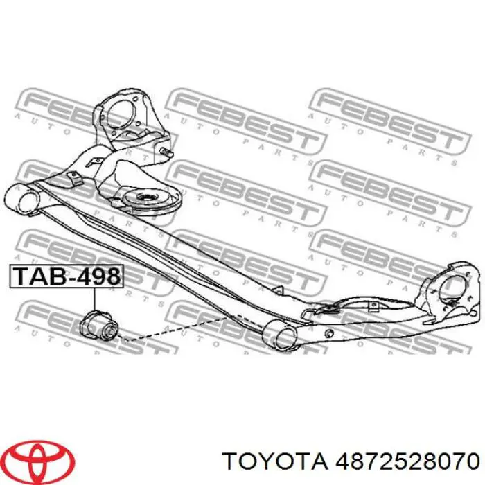 Compre 4872528070 Toyota Bloco silencioso de viga traseira (de plataforma veicular)