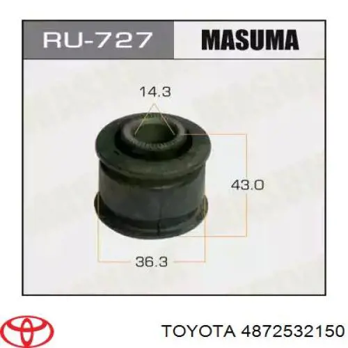 Compre 4872532150 Toyota Bloco silencioso da barra Panhard (de suspensão traseira)