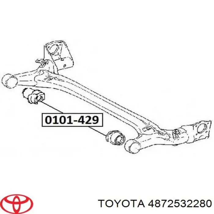 Bloco silencioso de viga traseira (de plataforma veicular) Toyota 4872532280 preço, a partir de 22,88 USD