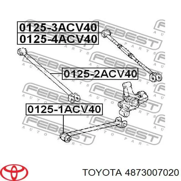 Compre 4873007020 Toyota Braço oscilante transversal direito de suspensão traseira