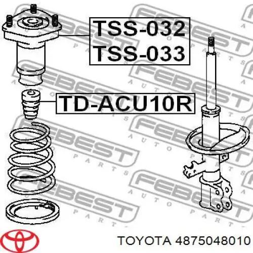 Compre 4875048010 Toyota Suporte de amortecedor traseiro direito