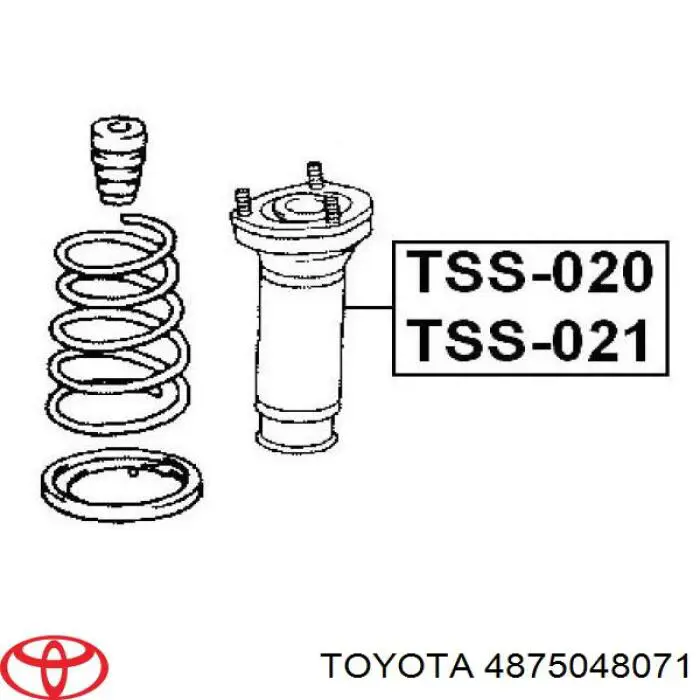 Suporte de amortecedor traseiro direito Toyota 4875048071 preço, a partir de 36,70 USD