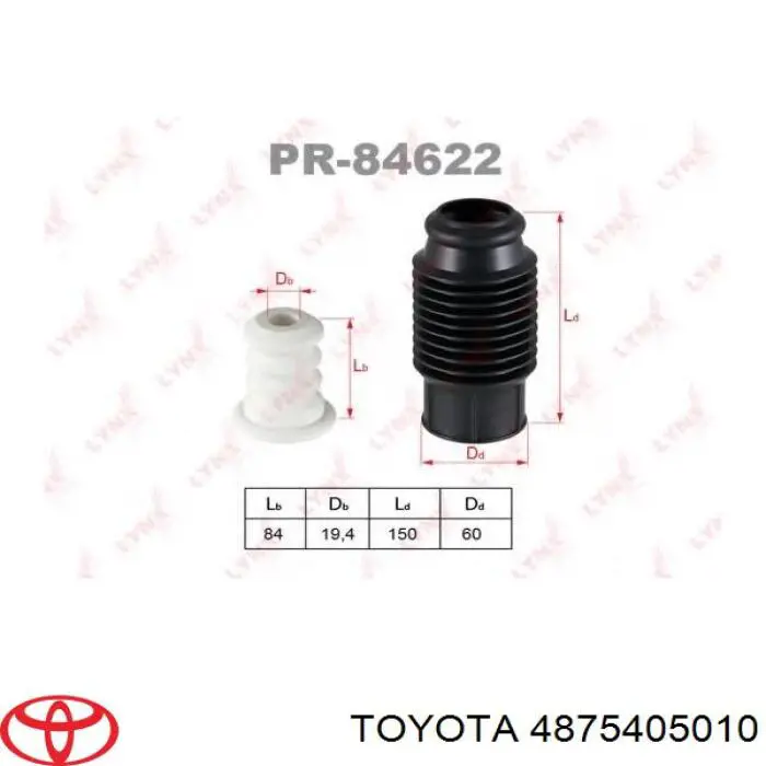 Compre 4875405010 Toyota Bota de proteção de amortecedor traseiro