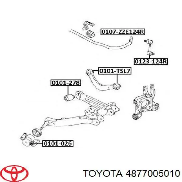 Braço oscilante superior esquerdo/direito de suspensão traseira Toyota 4877005010 preço, a partir de 37,33 USD