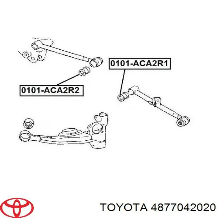 Compre 4877042020 Toyota Braço oscilante de suspensão traseira transversal