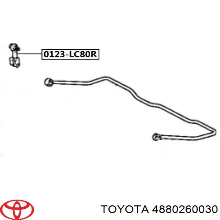 Compre 4880260030 Toyota Montante de estabilizador traseiro