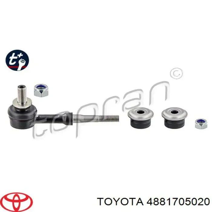 4881705020 Toyota Bucha de suporte de estabilizador traseiro
