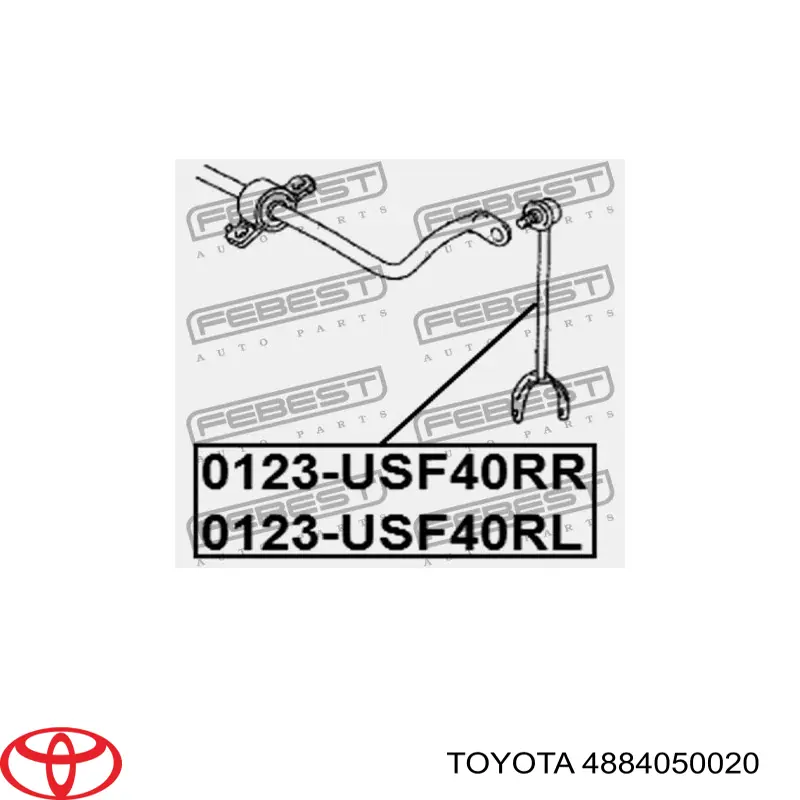 Montante esquerdo de estabilizador traseiro Toyota 4884050020 preço, a partir de 25,71 USD