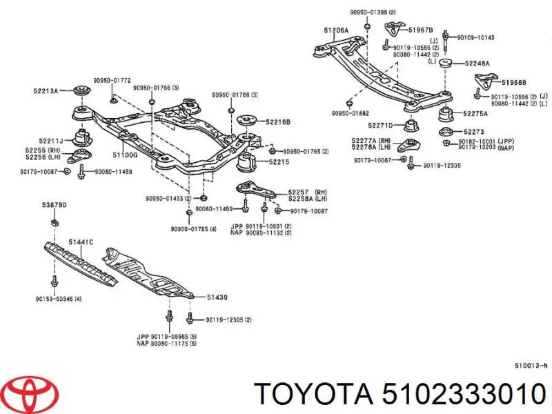  Toyota 5102333010 preço, a partir de 110,81 USD