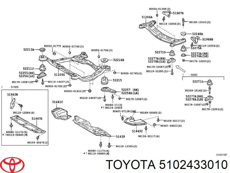  Toyota 5102433010 preço, a partir de 110,81 USD