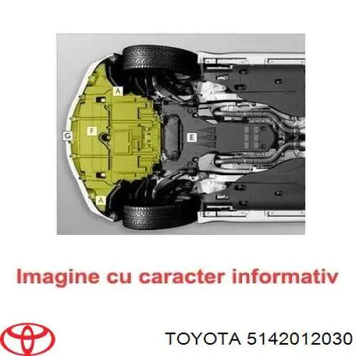 5142012030 Toyota Proteção de motor esquerdo