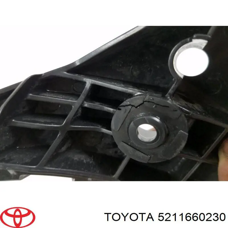 Consola externa esquerda do pára-choque dianteiro 5211660230 Toyota