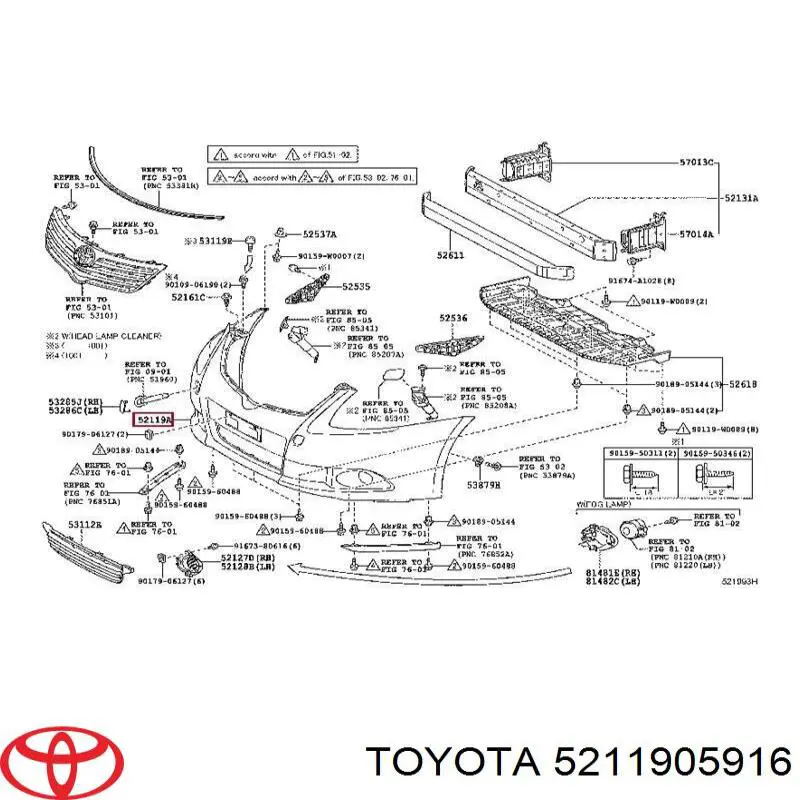 Compre 5211905916 Toyota Pára-choque dianteiro
