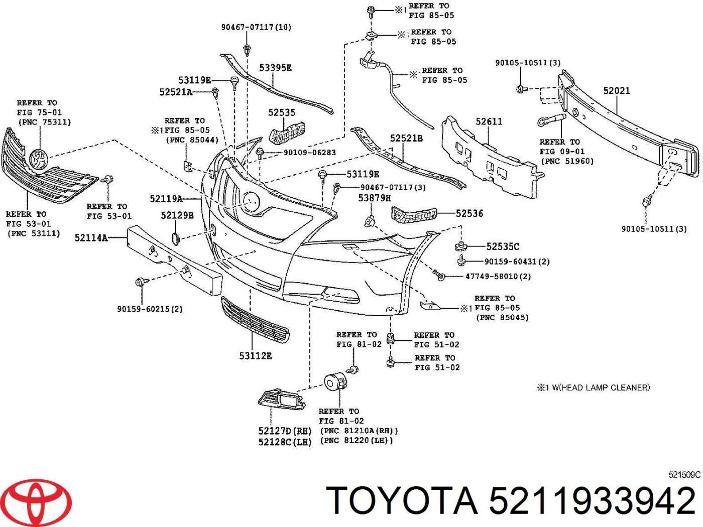 Compre 5211933942 Toyota Pára-choque dianteiro