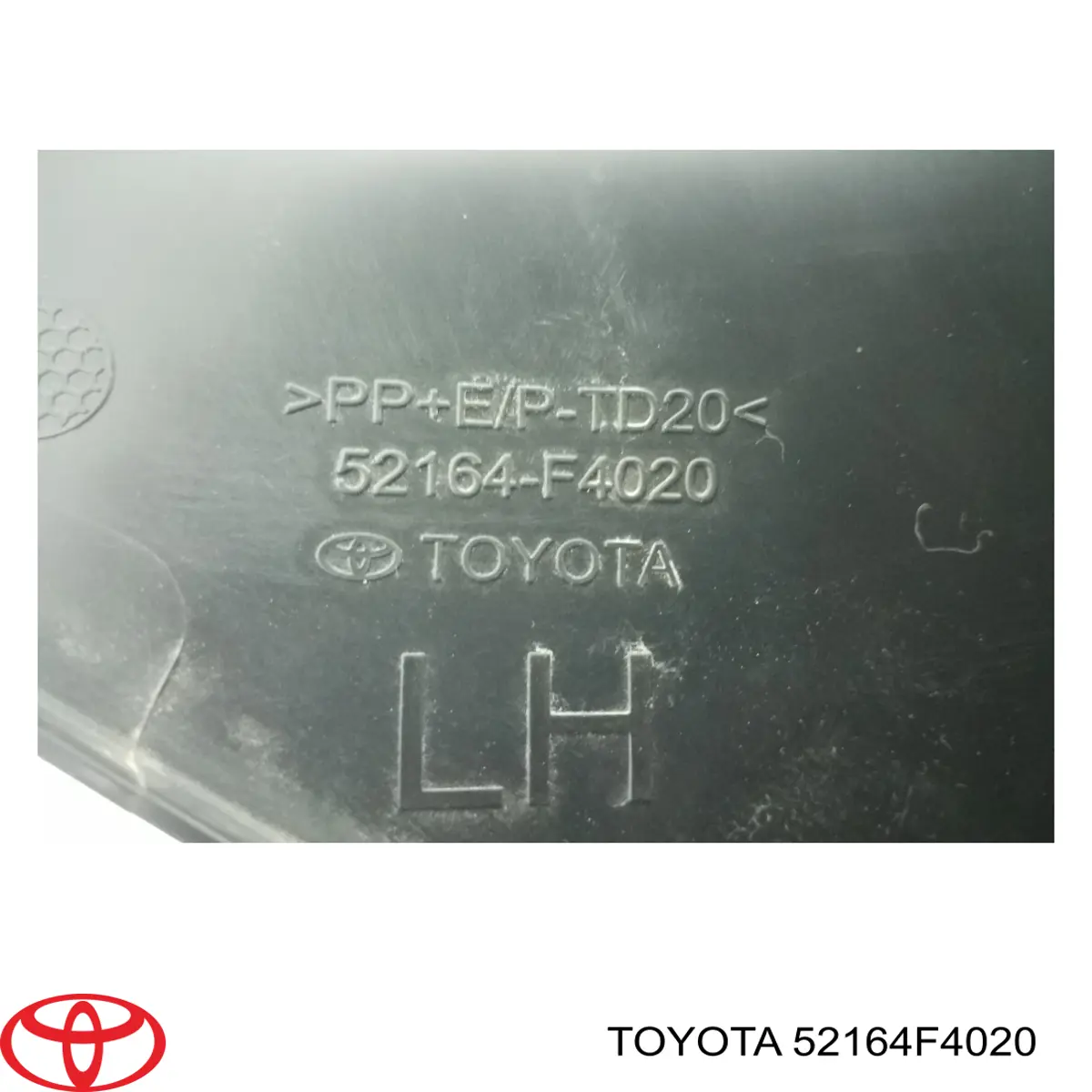 52164F4020 Toyota Placa sobreposta do pára-choque traseiro esquerdo