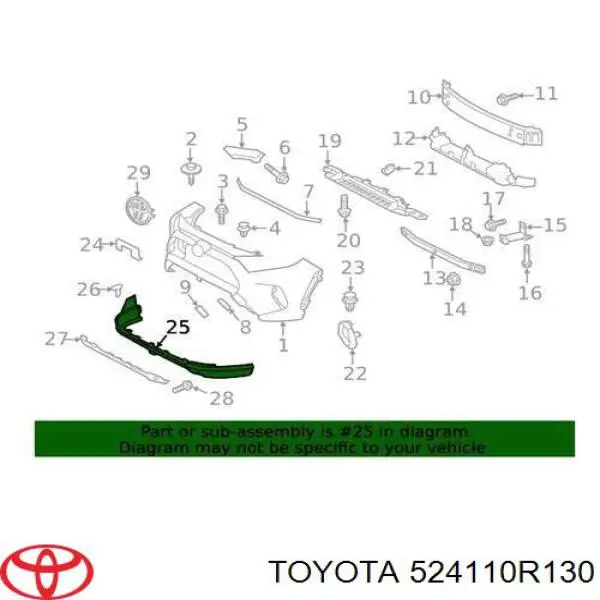 Proteção dianteira "mata-vacas" Toyota 524110R130 preço, a partir de 120,21 USD