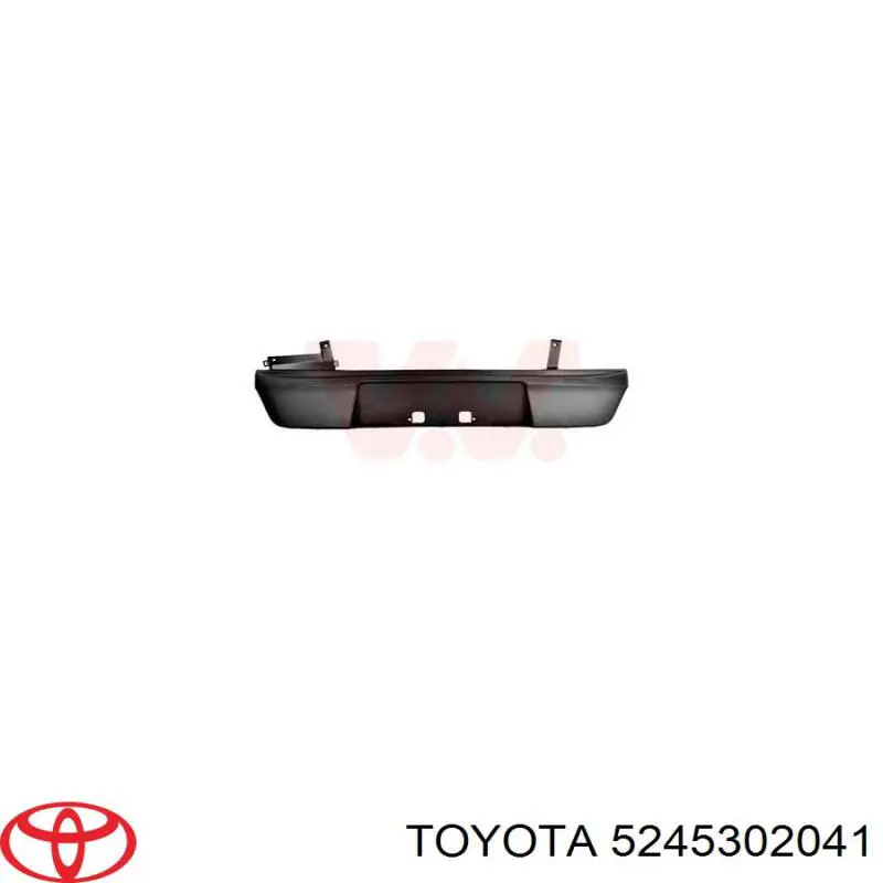5245302041 Toyota Placa sobreposta do pára-choque traseiro