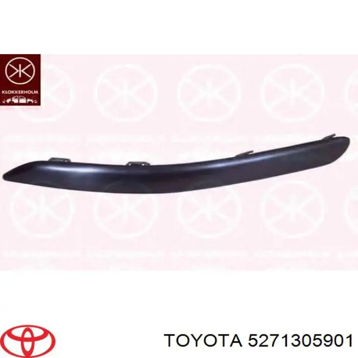 5271305901 Toyota Moldura esquerda do pára-choque dianteiro