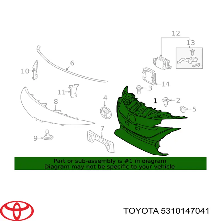 Grelha do radiador Toyota Prius  ZVW5