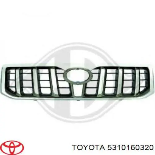 Grelha do radiador Toyota 5310160320 preço, a partir de 127,96 USD