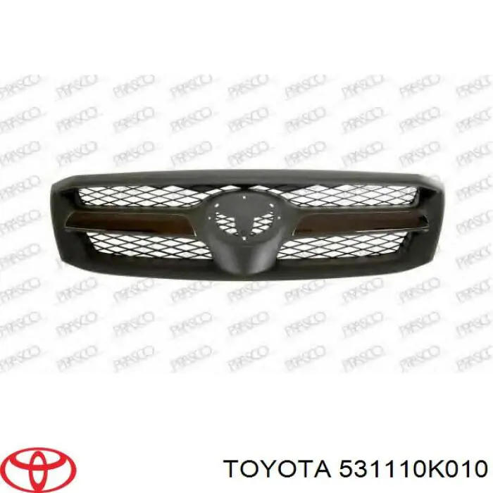 Grelha do radiador Toyota 531110K010 preço, a partir de 92,96 USD