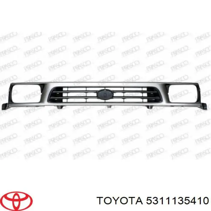 Grelha do radiador 5311135410 Toyota