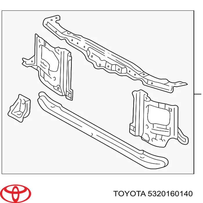 Compre 5320160050 Toyota Suporte do radiador montado (painel de montagem de fixação das luzes)