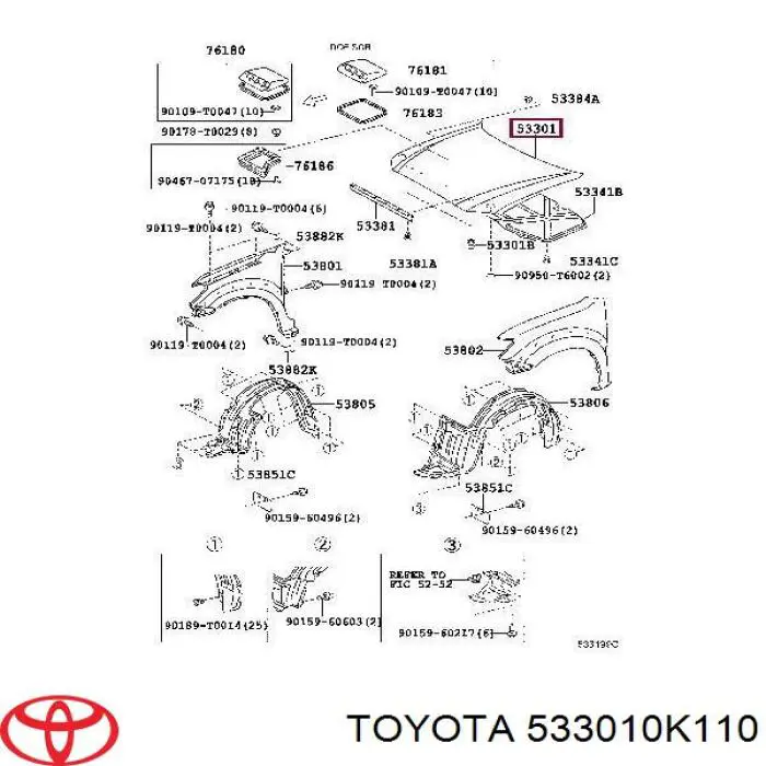 533010K111 Toyota Capota