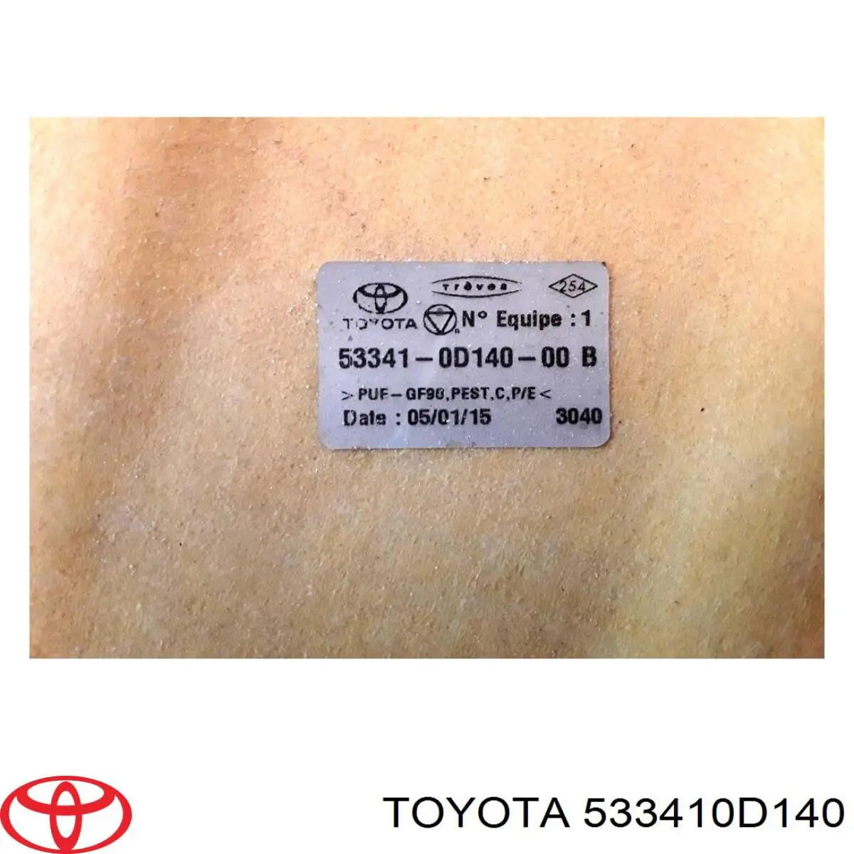 Isolamento de ruído da capota Toyota 533410D140 preço, a partir de 143,06 USD