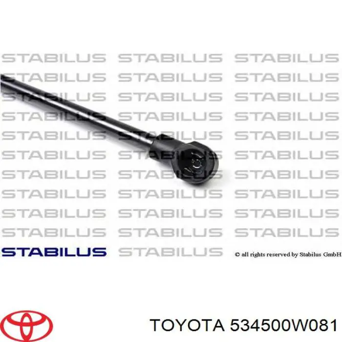 Compre 534500W081 Toyota Amortecedor da capota esquerdo
