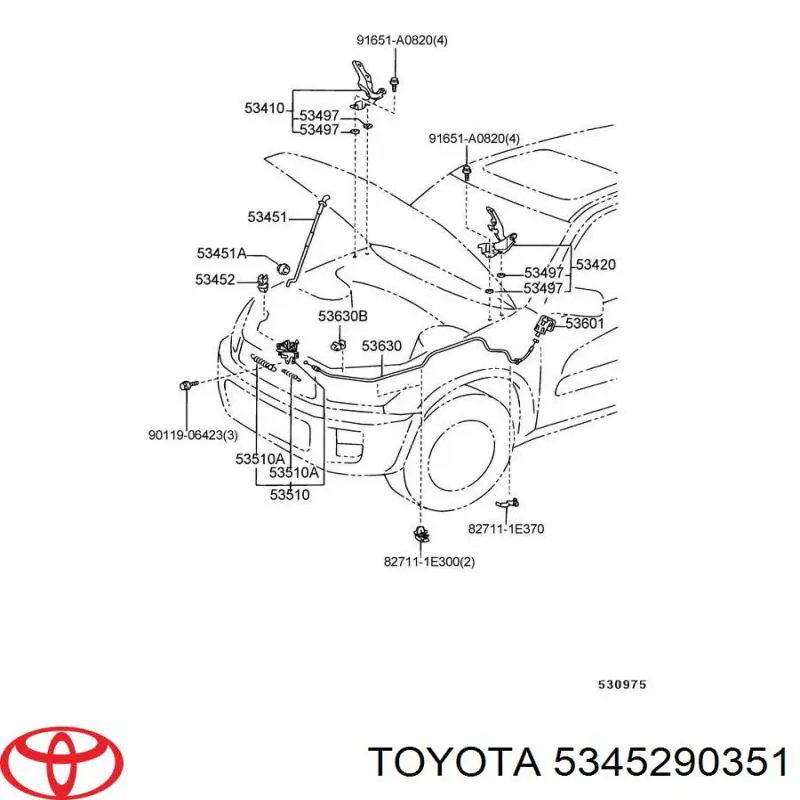  Toyota 5345290351 preço, a partir de 1,70 USD