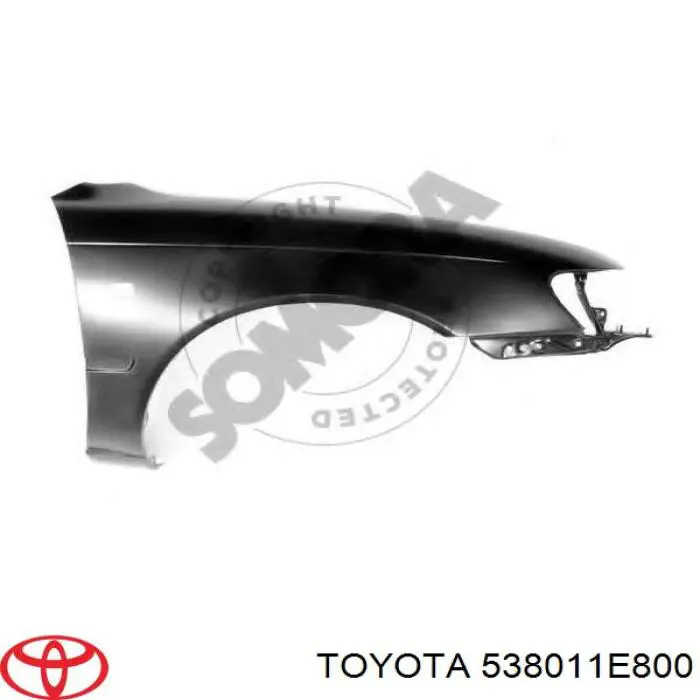 Pára-lama dianteiro direito Toyota 538011E800 preço, a partir de 76,46 USD