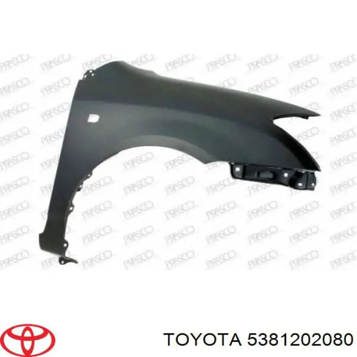 Pára-lama dianteiro esquerdo Toyota 5381202080 preço, a partir de 135,45 USD