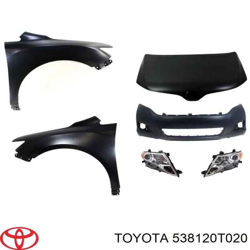 Pára-lama dianteiro esquerdo Toyota 538120T020 preço, a partir de 100,67 USD