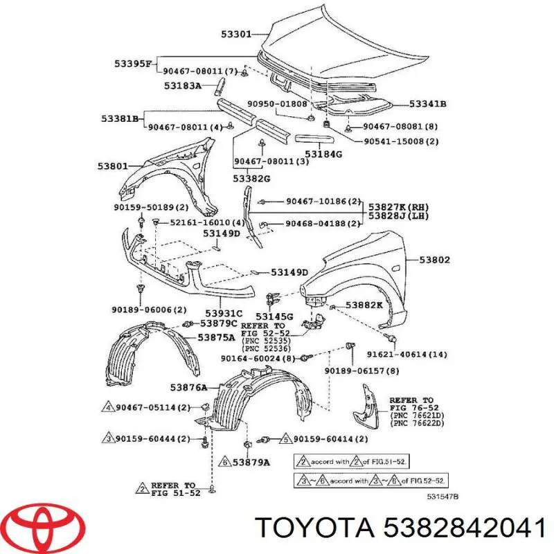  Toyota 5382842041 preço, a partir de 60,85 USD