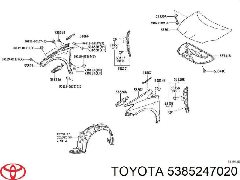  Toyota 5385247020 preço, a partir de 47,16 USD