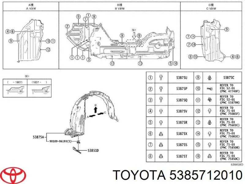  Toyota 5385712010 preço, a partir de 2,96 USD