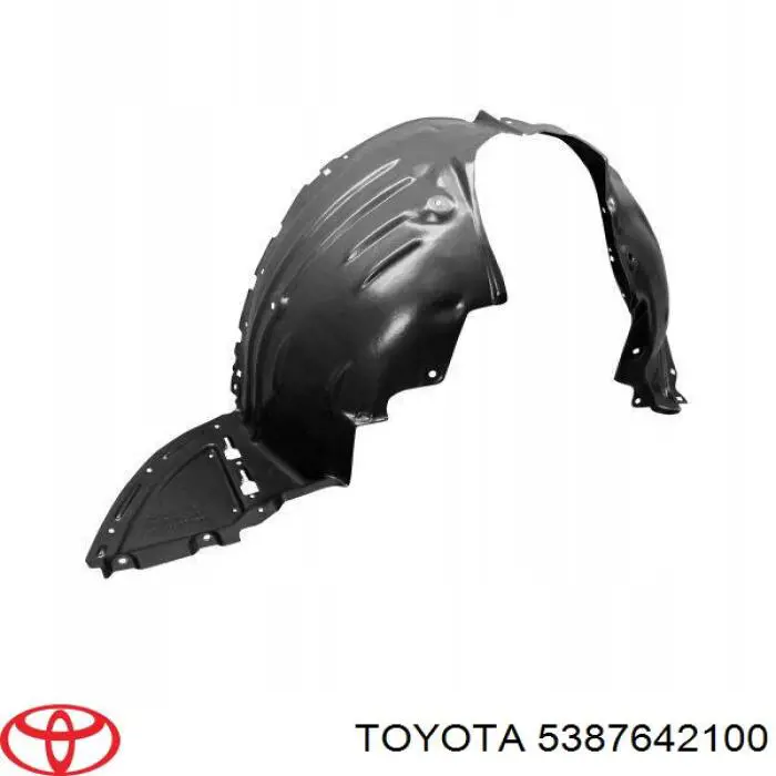5387642100 Toyota Guarda-barras esquerdo do pára-lama dianteiro
