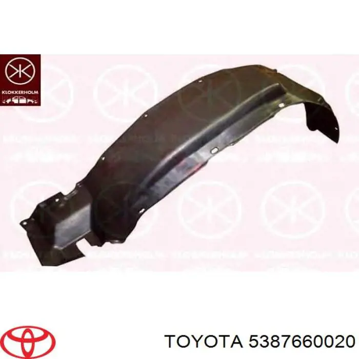 Guarda-barras esquerdo do pára-lama dianteiro Toyota 5387660020 preço, a partir de 16,04 USD