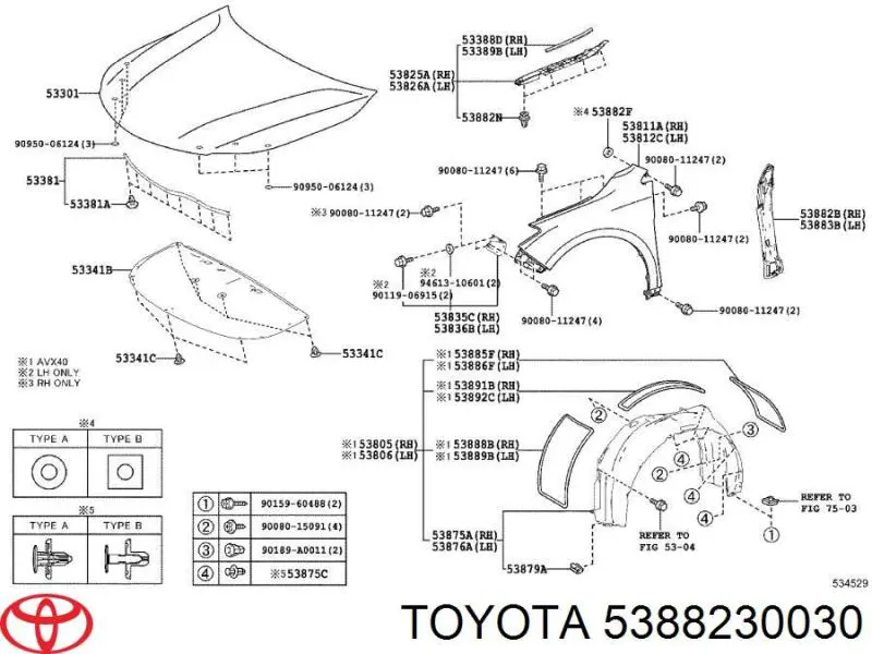 5388230030 Toyota 