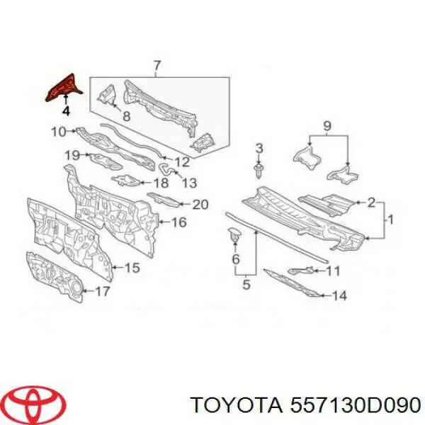  Toyota 557130D090 preço, a partir de 64,89 USD