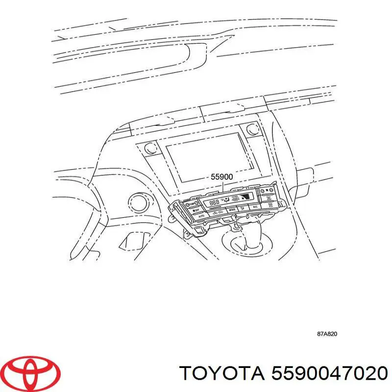 Unidade de controlo dos modos de aquecimento/condicionamento para Toyota Prius  ZVW30