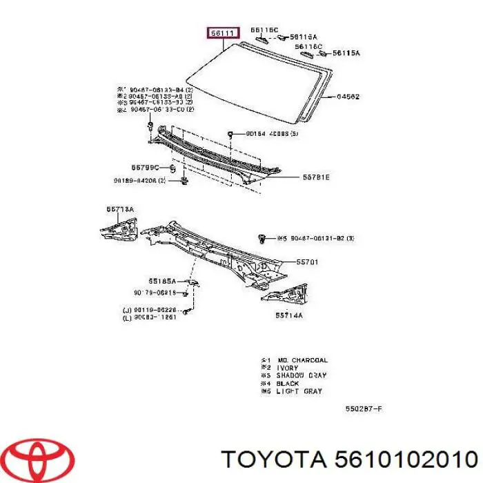 561111A690 Toyota Pára-brisas