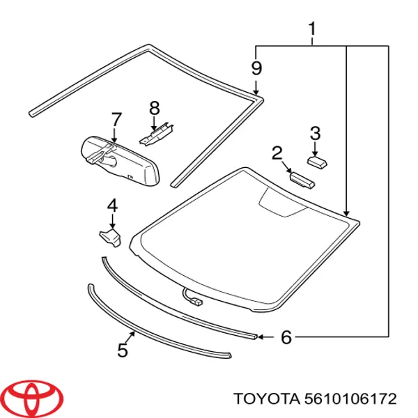 5610106170 Toyota Pára-brisas