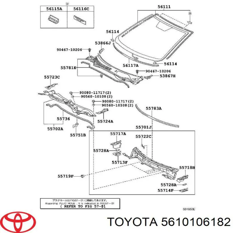 5610106180 Toyota Pára-brisas