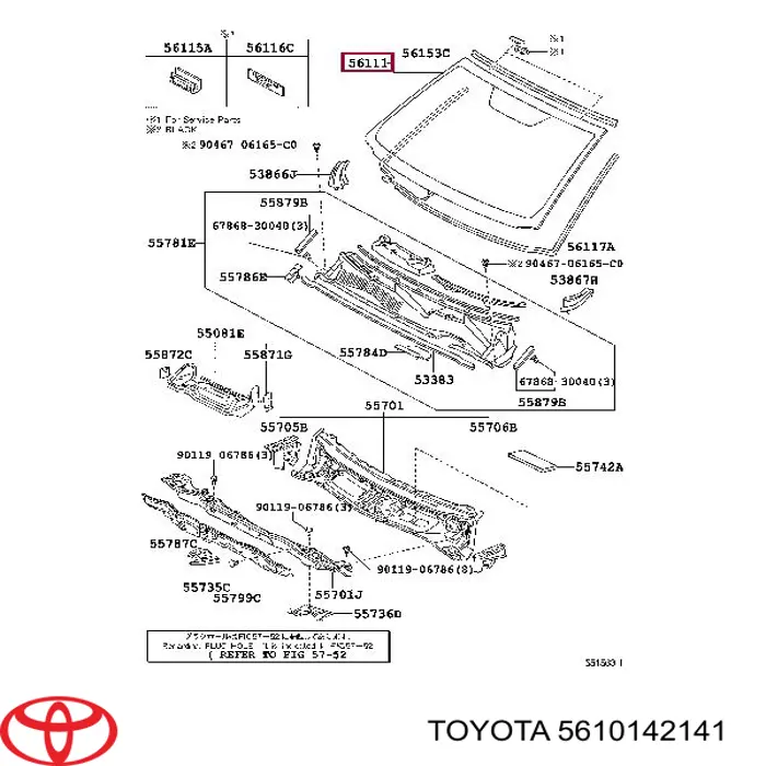 5610142140 Toyota Pára-brisas